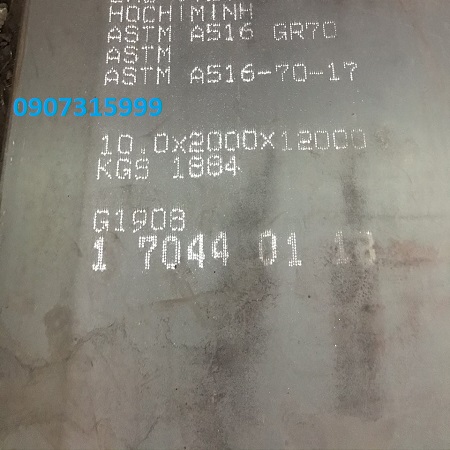 Thép tấm A516-N (GR:60, 65, 70) dày 10mm/10ly cắt quy cách