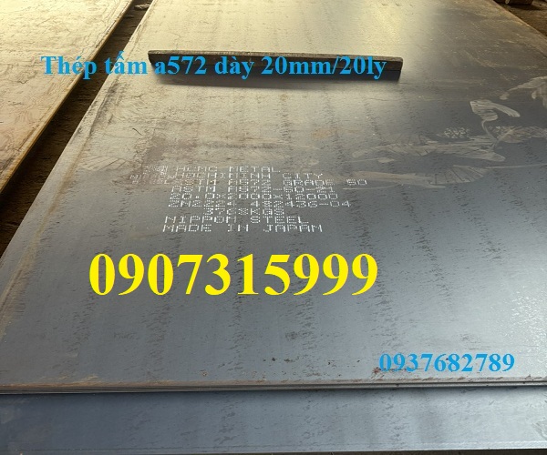 Mác thép tấm A572 dày 20/22/25/26/28ly-mm