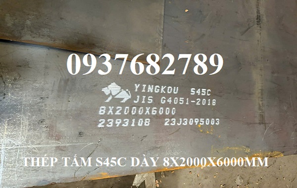 Thép tấm C45(S45C) dày 8mm 8.2mm 8.3mm 8.4mm 8.5mm 8.6mm 8.7mm 8.8mm 8.9mm 