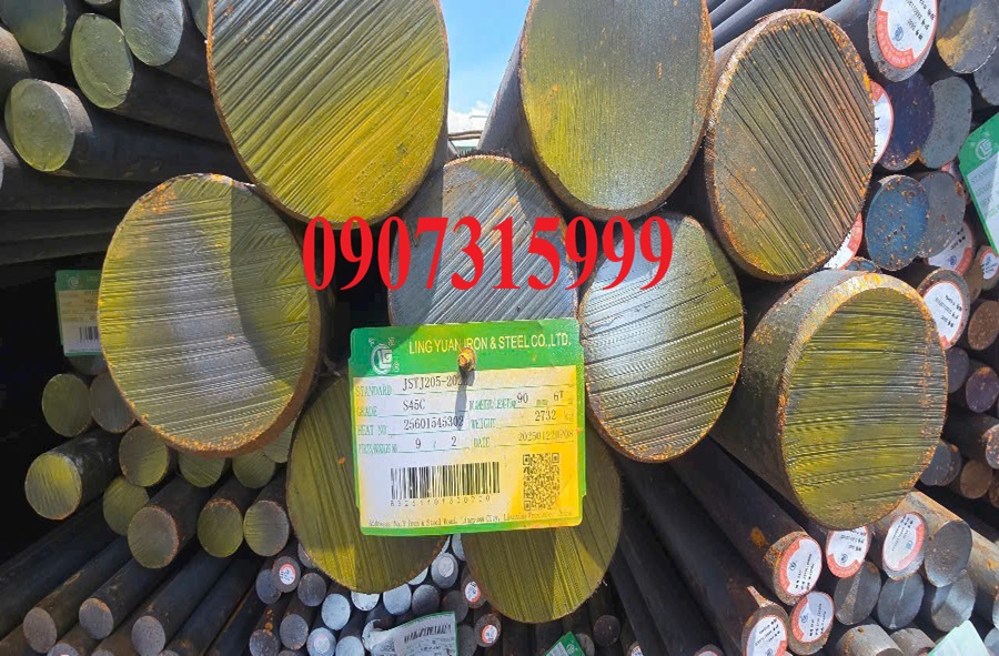 Thép tròn đặc S45C phi 52 54 55 60 65 70 75 80 85