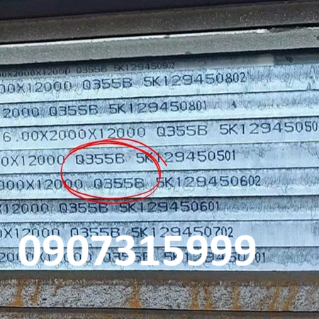 Thép tấm 6x2000x6000mm Q355B 