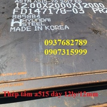 Thép tấm chịu nhiệt ASTM A515 Gr.70 dày 12mm/12ly