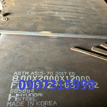 Thép tấm chịu nhiệt ASTM A515 Gr.70 dày 8mm(8LY)